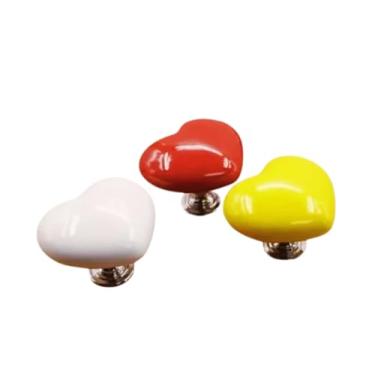 Imagem de Kit 3 botão de pressão de vaso sanitário descarga formato coração decoração