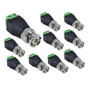 Imagem de Kit 10 conector bnc macho com borne - DIVERSAS