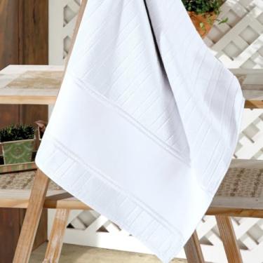 Imagem de Toalha de Lavabo Banheiro Aveludada Toque Macio Felpuda Grossa Dohler (Branco)