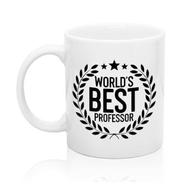 Imagem de XQLZY Caneca de café World'S Best Professor, presentes de formatura para professores universitários, presentes de aposentadoria de promoção para professor professor, presente de aniversário para