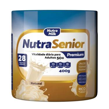 Imagem de Nutra Senior +50 Premium ZERO AÇUCAR e ZERO LACTOSE 400g - 28 Vitaminas e Minerais-Unissex