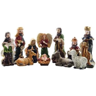 Imagem de Decoração Enfeite Presépio Natal Escultura Resina 11 Peças - Gici Chri