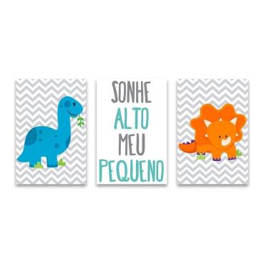 Imagem de Kit 3 Placas Quadros Decorativos Infantil Frases Mdf 20x30cm