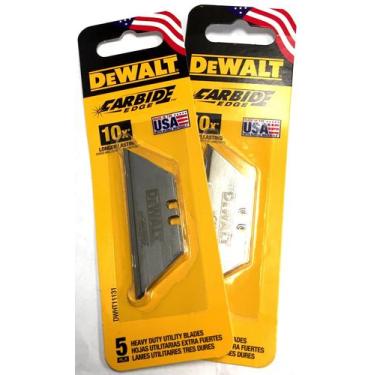 Imagem de Lâmina Utilitária DEWALT Carbide Edge - Dura 10x Mais - Pacote com 10