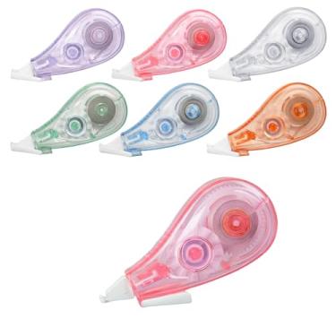 Imagem de Jovanssen Fita corretiva branca, pacote com 6, mini fita corretiva de 30 metros, materiais de escrita e materiais de correção para escola e escritório. (Candy)