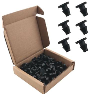 Imagem de CHENJIN 50 peças de plugues de irrigação por gotejamento de plástico 1/10.2 cm plugues de mangueira de irrigação por gotejamento de jardim conector de mangueira para jardinagem doméstica agricultura