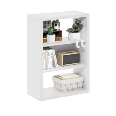 Imagem de Furinno Viola Estante aberta de 3 camadas, estante de livros, branca