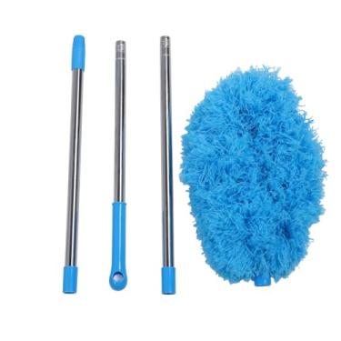 Imagem de Fibra de limpador de ventilador de teto Fibra de poliéster reutiliza Removável Removável com pólos de extensão Duster de ventilador de teto para aparelhos domésticos Bookshelves