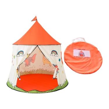 Imagem de simhoa Jogue barraca para crianças brinquedo crianças brincam tenda portátil tereepee infantil castelo clayhouse para churrasqueiras de creche carnavais, Laranja
