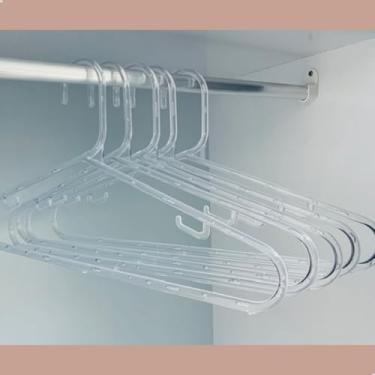 Imagem de Cabide Acrílico Transparente Adulto Liso 8mm 50 unidades