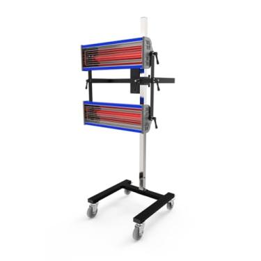 Imagem de pakowin Lâmpada de cura de tinta infravermelha - Secador infravermelho de onda curta 2100W com temporizador para cabine de pintura de carro