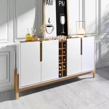 Imagem de Buffet Lizz 190 cm - Casa D, Branco/Cedro
