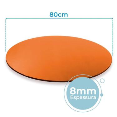 Imagem de Prato Giratório Vidro Serigrafado 80Cm X 8Mm Laranja