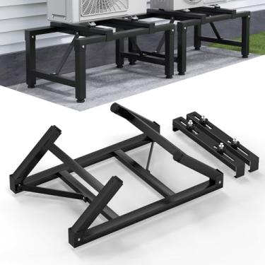 Imagem de BJADE'S Mini suporte de chão dividido pré-montado para bomba de calor de condicionadores de ar sem dutos de condensador 9000-36000 BTU, sem montagem, fácil de usar, 181 kg (preto)