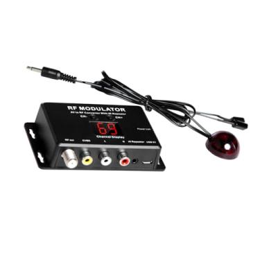 Imagem de Hyuduo Conversor de Modulador de RF, Conversor de Modulador de Transmissão, de RF AV para Entretenimento Doméstico Com Repetidor de IR, Compacto Com Ampla Faixa de Frequência, Formato de TV PAL NTSC