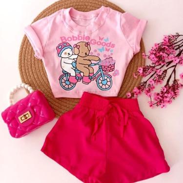 Imagem de Conjunto Bobbie Cropped e short - Roupa infantil verão