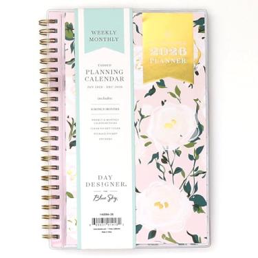Imagem de Blue Sky Agenda semanal e mensal Day Designer 2026, janeiro de 2026 a dezembro de 2026, 12,7 x 20,3 cm, capa de bolso transparente, encadernação de fio duplo durável, inclui bolso de armazenamento