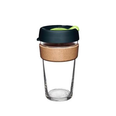 Imagem de KeepCup Brew Cork, copo de vidro reutilizável, grande 454 ml, profundo