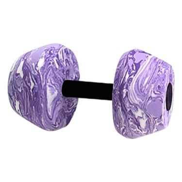 Imagem de RNXRZANK Halteres Aquáticos de EVA para Exercícios Aquáticos, Profissionais E Práticos, Equipamento de Treinamento Físico para Piscina, Branco Roxo