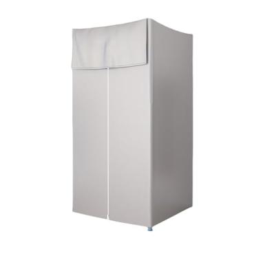 Imagem de Provador dobrável, provador portátil com cortina blackout para boutique, shopping center, escritório, eventos, ganchos de estrutura leves(Gray,80 * 80cm)