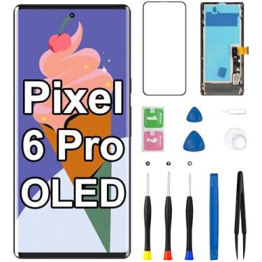 Imagem de Substituição de tela OLED para Google Pixel 6 Pro 5G com moldura GLUOG G8VOU Touch Display LCD digitalizador conjunto completo com kit de ferramentas de reparo de 6,7 polegadas (suporte a impressão