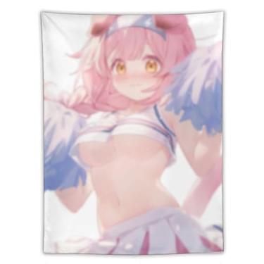 Imagem de LIEGBMEU Tapeçaria de biquíni sexy anime menina 152.4 cm x 203.2 cm interior exterior parede colcha arte decoração de tapeçaria caprichosa, AF307
