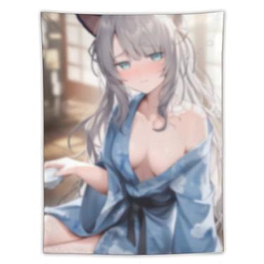 Imagem de LIEGBMEU Sexy Bikini Hot Anime Girl Tapeçaria 152.4 cm x 203.2 cm Interior Exterior Wall Quilt Art Decoração de Tapeçaria Caprichosa, AF160