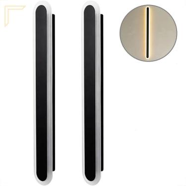 Imagem de Kit 2 Arandela Led Borda Luminosa Acrilico 60 Cm Corredor