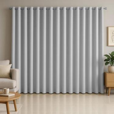 Imagem de Cortina Blackout de Tecido Corta Luz 3,00x2,50m para Varão Simples 2m 