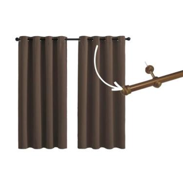 Imagem de Cortina Para Quarto Com Varão Incluso Kit Completo Oxford - Armazém do