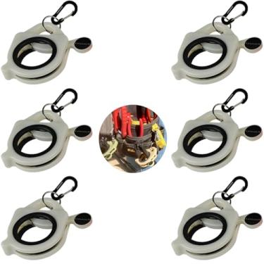 Imagem de CANAANIN Conjunto de suporte de abraçadeira com zíper colorido resistente atualizado para cinto de ferramentas organizado eletricista forte eficiente reutilizável portátil pacote com 6 (branco)