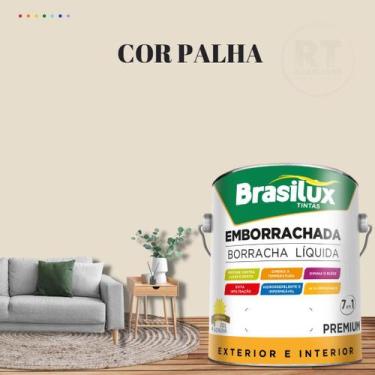 Imagem de Tinta Borracha Líquida Cor Marrom Para Parede 3,2l Acrílica Lavável An