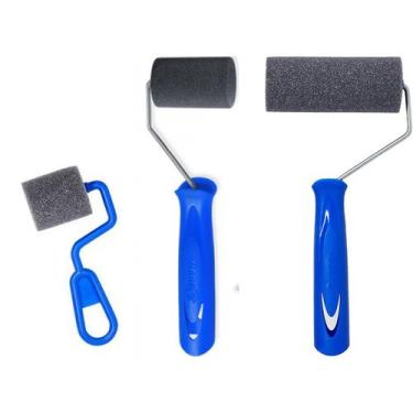 Imagem de Kit Rolo para Pintura Espuma 3 Tamanhos 4cm 5cm e 9cm Ideal para Artes