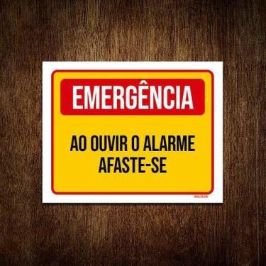 Imagem de Placa De Sinalização - Emergência Ao Ouvir Alarme 36X46 - Sinalizo