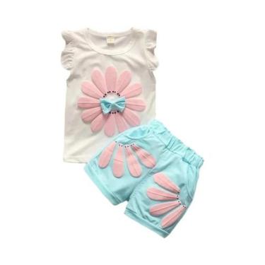 Imagem de Conjunto de 2 Peças Verão para Meninas (1 a 4 anos) - Design Girassol,