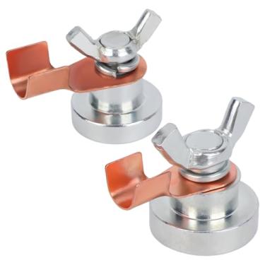 Imagem de lasuroa 2unid Grampo de Aterramento Magnético para Soldagem, Ferramenta de Grampo Suporte Soldagem Eficiente Acessório Multifuncional para Metal Liso (Grande e Pequeno)