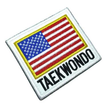 Imagem de AM0258T01 Taekwondo Estados Unidos Bordado Termo Adesivo - BR44