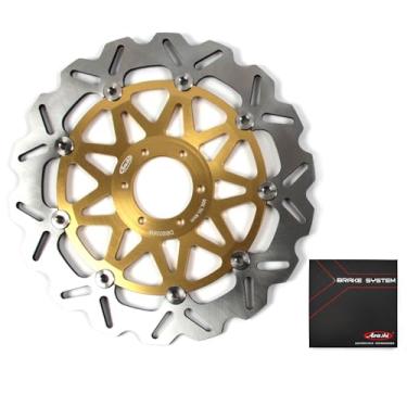 Imagem de Rotor de disco de freio dianteiro Arashi para Aprilia AF1 FUTURA 125 1990-1992, MX125 2004-2007, RS125 1995-2011, RS125 Extrema 1992-1997, peças de acessórios de motocicleta douradas