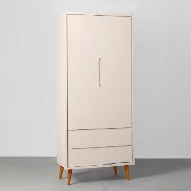 Imagem de Guarda-Roupa Theo 2 Portas com Pés Retrô Mel - Areia - Abra Cadabra