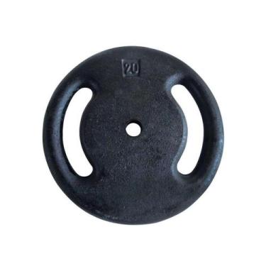 Imagem de Anilha Ferro Fundido Pintado Profissional 20Kg - ANILHAS