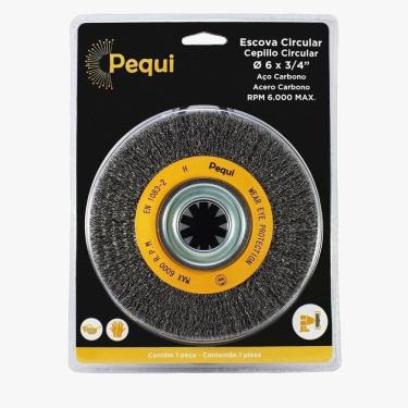 Imagem de Escova Circular Ondulada Pequi 150mm x 19mm de Aço Carbono