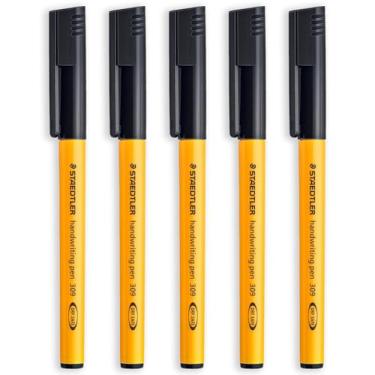 Imagem de STAEDTLER Caneta de escrita manual 309 - ponta de 0,6 mm - pacote com 5 canetas - tinta preta