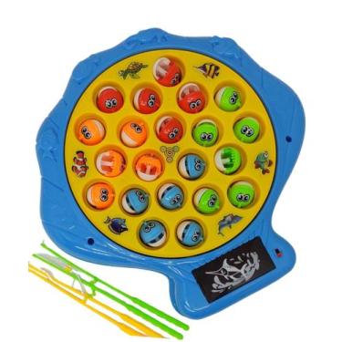Imagem de Jogo Pescaria Pega Peixe 30cm Peixes Colorido Grande 04 Varas Original