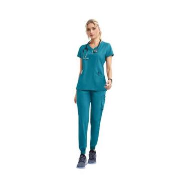Imagem de Conjunto De Uniforme Médico Para Mulheres, Scrubs De Enfermeira, Roupa