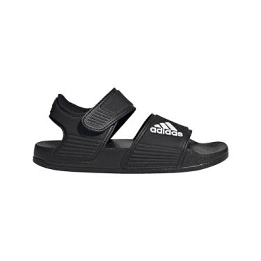 Imagem de adidas Sandálias Adilette unissex para crianças, Núcleo preto/branco/preto, 10 Toddler
