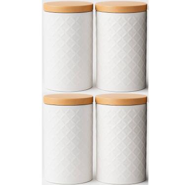 Imagem de Kit Porta Mantimento De Lata Com 4 Potes Para Cozinha e Casa