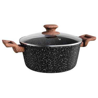 Imagem de Caçarola Euro Home Colorstone 5 Camadas Antiaderente Preta – 4,8 L