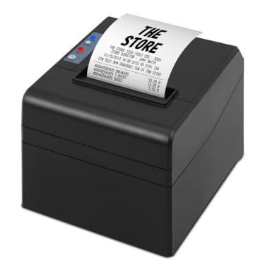 Imagem de Impressora Termica Portatil, 80 Mm Com Serial/Usb/Ethernet, Imprimir Rótulos, Notas, Recibos, Código de barras, Ideal para Restaurantes, Lojas, Fábricas, Supermercados e Escritórios