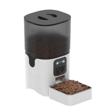 Imagem de Pssopp Alimentador de Gatos Automáticos, 6L Mantenha o Alimentador de Tigelas de Alimentos Inteligentes Frescos Com Interação de Voz e Câmera para Animais de Estimação Internos