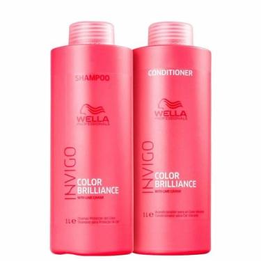 Imagem de Kit Wella Color Brilliance Shampoo + Condicionador Litro - Wella Profe